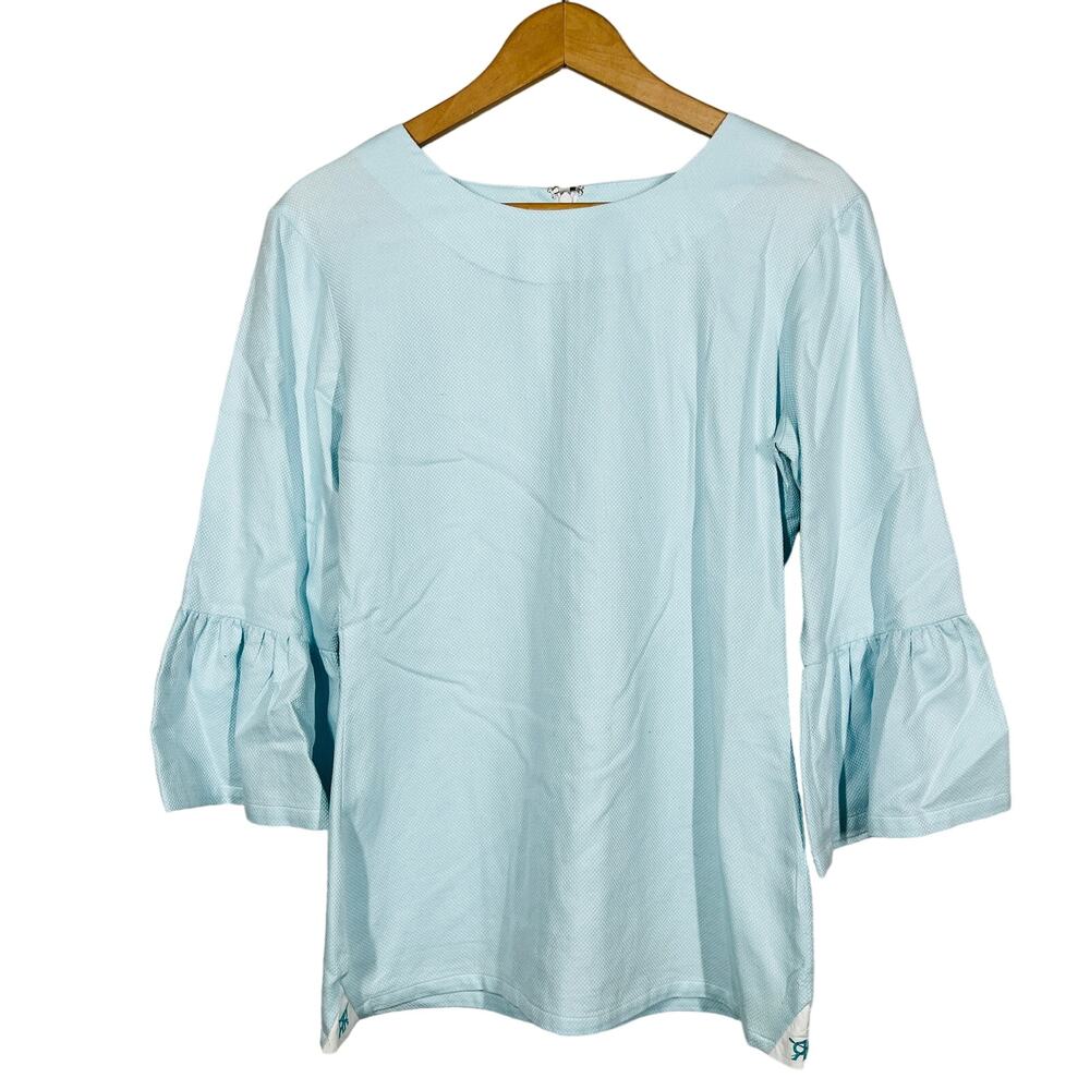 Double R x Ravi Ratan Fitted Tunic Scoop Neck Long Sleeve Long Mint - M
